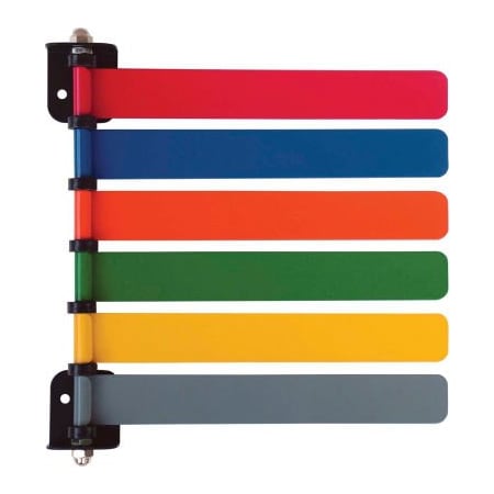 Omnimed. Omnimed 6-Flag Room ID System, 8inL Aluminum Flags, Assorted Colors, 1/PK 291706